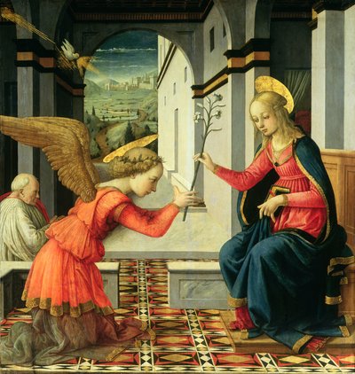 La Anunciación (detalle) de Fra Filippo Lippi